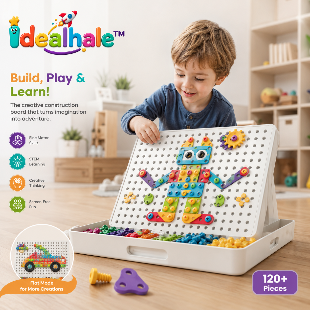 Idealhale™ Creative Bolt Builder Board